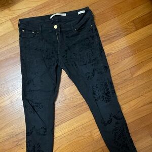 Floral pattern Zara jeans